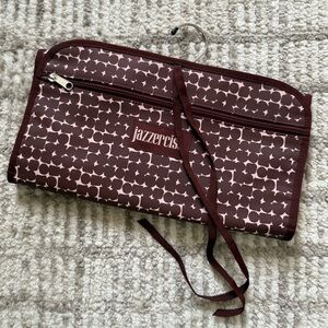 Brand New Jazzercise Brown and Pink Travel Hanger Bag, Make Up Bag, Neceser
